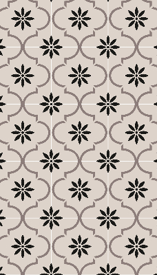 Modern roller blind Moroccan flower-shaped tile