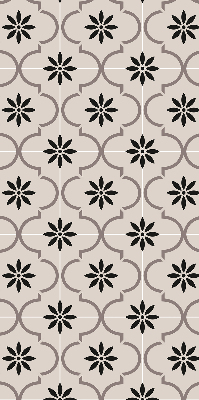 Modern roller blind Moroccan flower-shaped tile