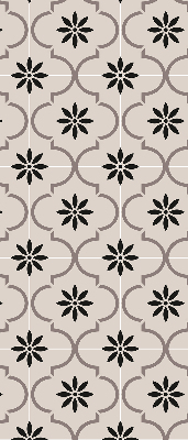 Modern roller blind Moroccan flower-shaped tile