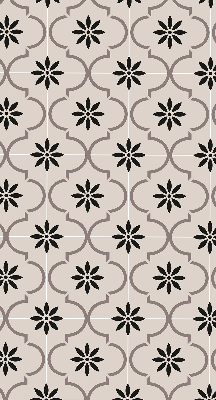 Modern roller blind Moroccan flower-shaped tile