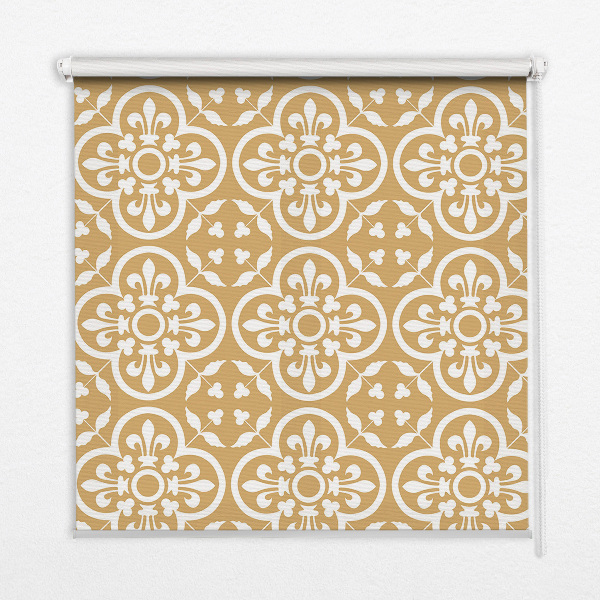 Roller blind for large window Portuguese folk pattern tile