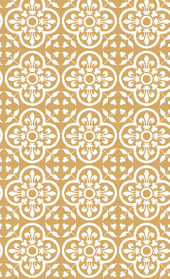 Roller blind for large window with Portuguese folk tile pattern