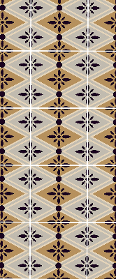 Roller blind for large window Flower in a rhombus