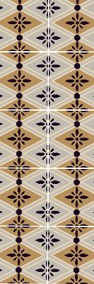 Roller blind for large window Flower in a rhombus