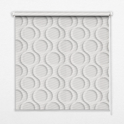 Fabric roller blind wheel within a wheel design