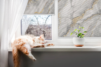 Fabric roller blind Gray marble