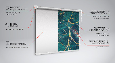 Fabric roller blind Green marble