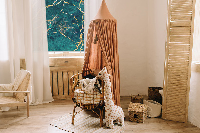Fabric roller blind Green marble