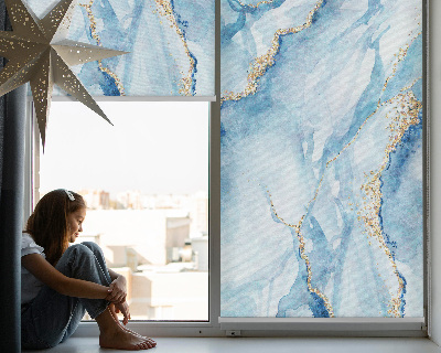 Modern roller blind Blue marble
