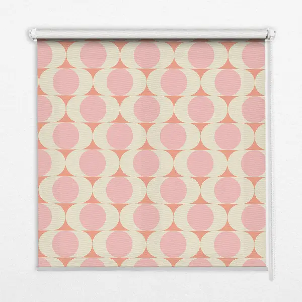 Fabric roller blind with abstract eyes print