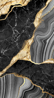Fabric roller blind in black marble