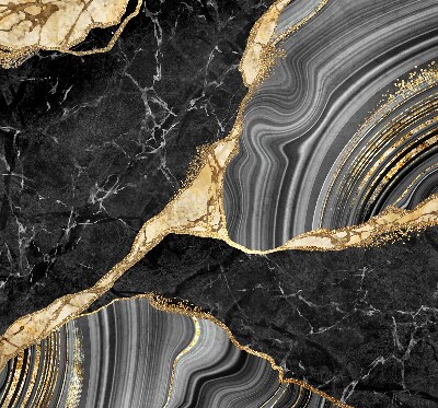 Fabric roller blind Black marble