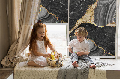 Fabric roller blind Black marble