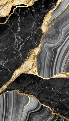 Fabric roller blind Black marble