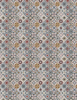 Roller blind for large window Decorative rhombuses