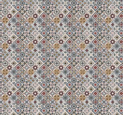 Roller blind for large window Decorative rhombuses