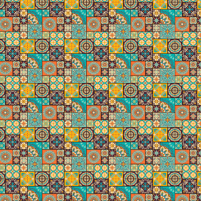 Fabric roller blind Colorful mandala