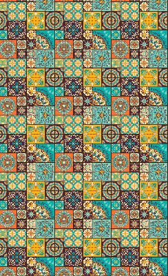 Fabric roller blind Colorful mandala