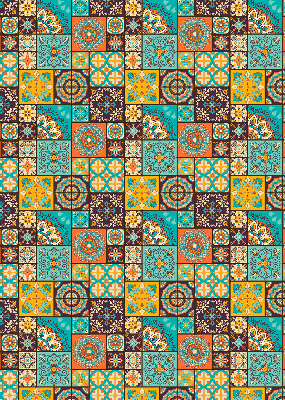 Fabric roller blind Colorful mandala