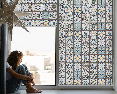 Roller blind for large window Mandala