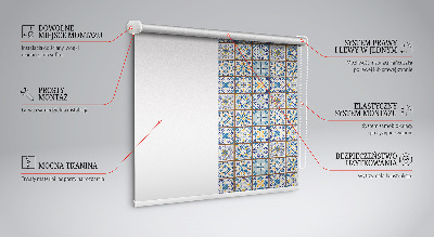 Roller blind for large window Mandala
