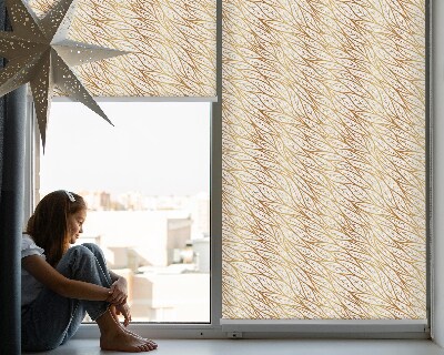 Roller blind for large window Golden leaves