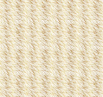 Roller blind with golden leaves pattern for large windows