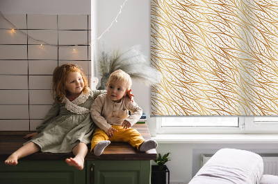 Roller blind for large window Golden leaves