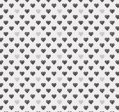 Fabric roller blind dark hearts design
