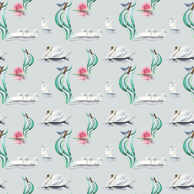 Modern roller blind Swans and ducks