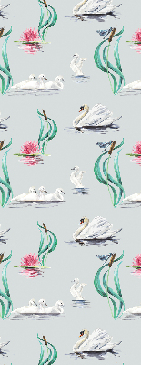 Modern roller blind Swans and ducks
