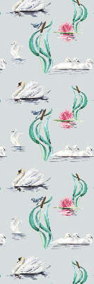 Modern roller blind Swans and ducks