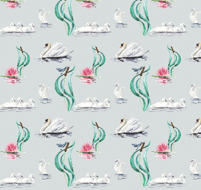 Modern roller blind Swans and ducks