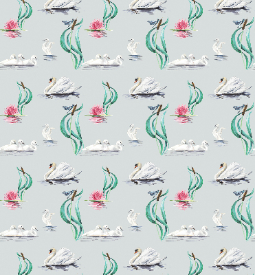 Modern roller blind Swans and ducks