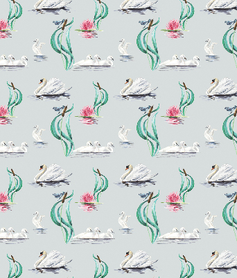 Modern roller blind Swans and ducks