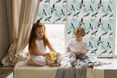 Fabric roller blind Swallows