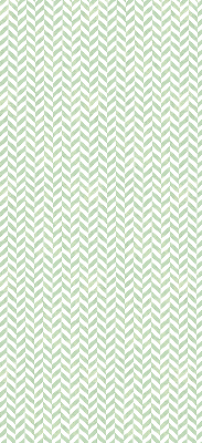 Roller blind for large window in green herringbone