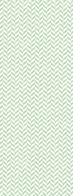 Roller blind for large window in green herringbone