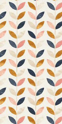 Modern roller blind with leaves pattern