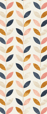 Modern roller blind with leaves pattern