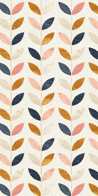Modern roller blind with leaves pattern