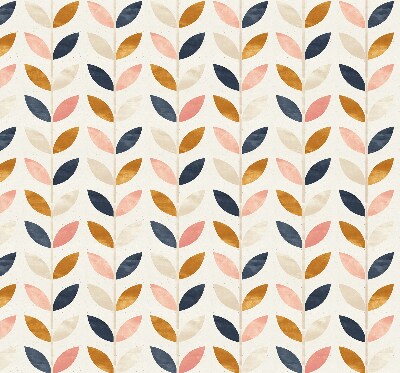 Modern roller blind with leaves pattern