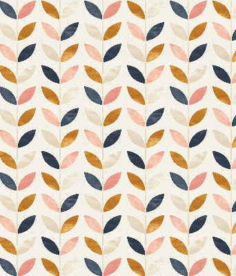 Modern roller blind with leaves pattern