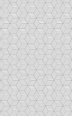 Roller blind for large window 3D striped squares design