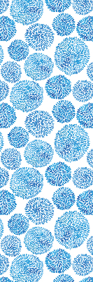 Fabric roller blind Blue petal circles