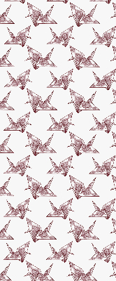 Modern roller blind Origami swans