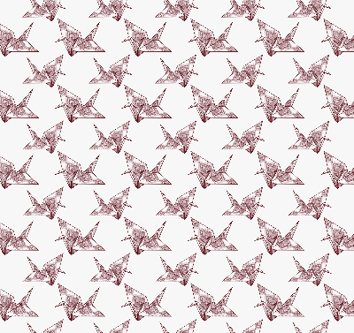 Modern roller blind Origami swans