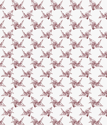 Modern roller blind Origami swans