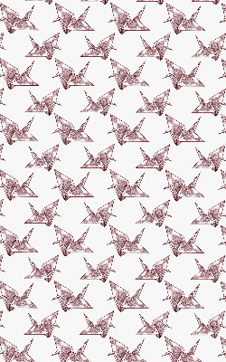 Modern roller blind Origami swans
