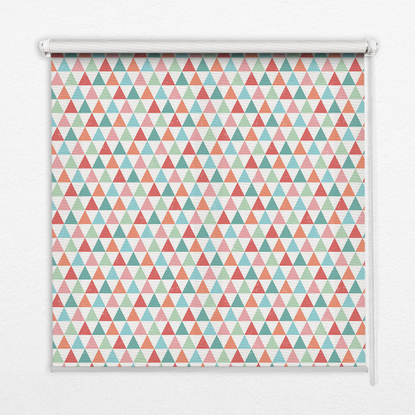 Fabric roller blind Colorful triangles